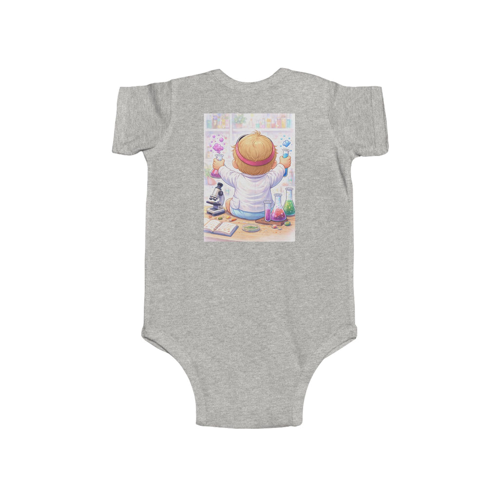 Little Genius Lab™ – Baby Scientist Bodysuit (Front & Back Design)