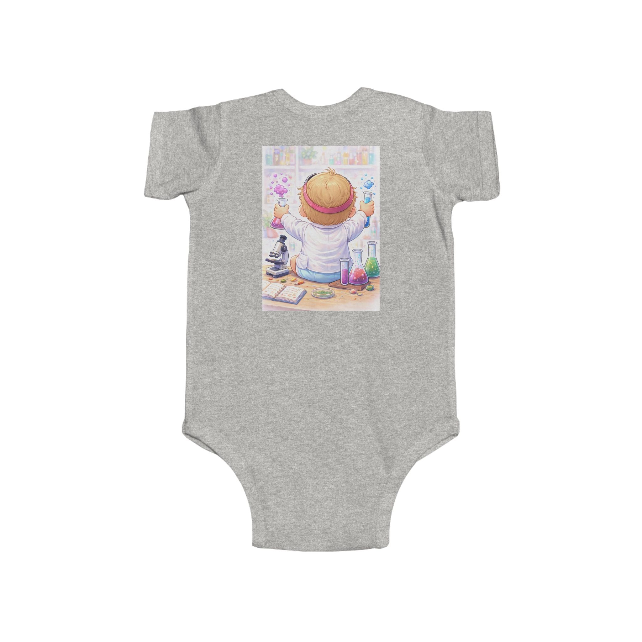 Little Genius Lab™ – Baby Scientist Bodysuit (Front & Back Design)