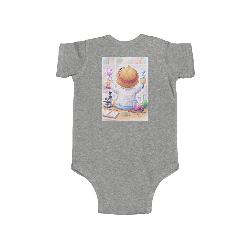 Little Genius Lab™ – Baby Scientist Bodysuit (Front & Back Design)