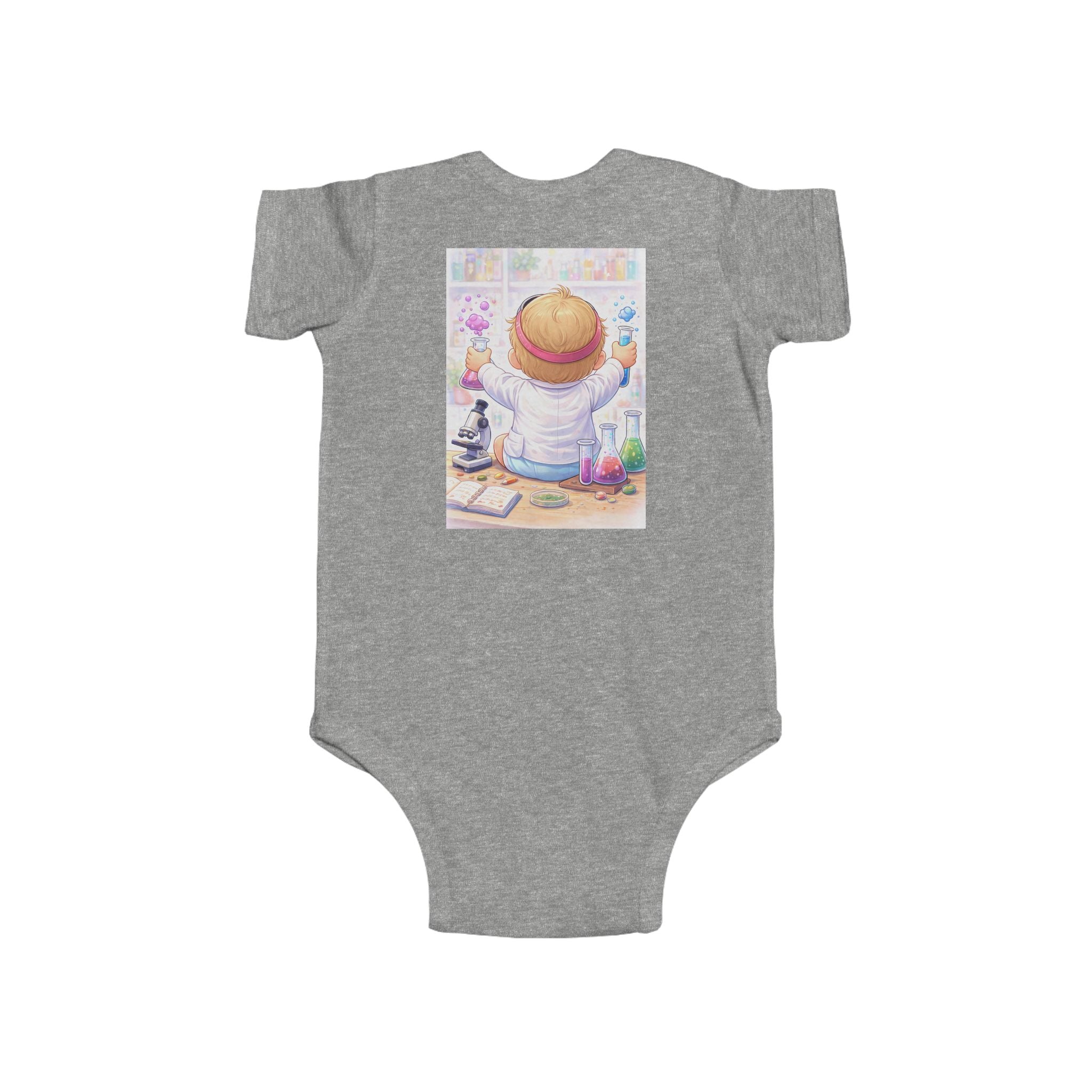 Little Genius Lab™ – Baby Scientist Bodysuit (Front & Back Design)