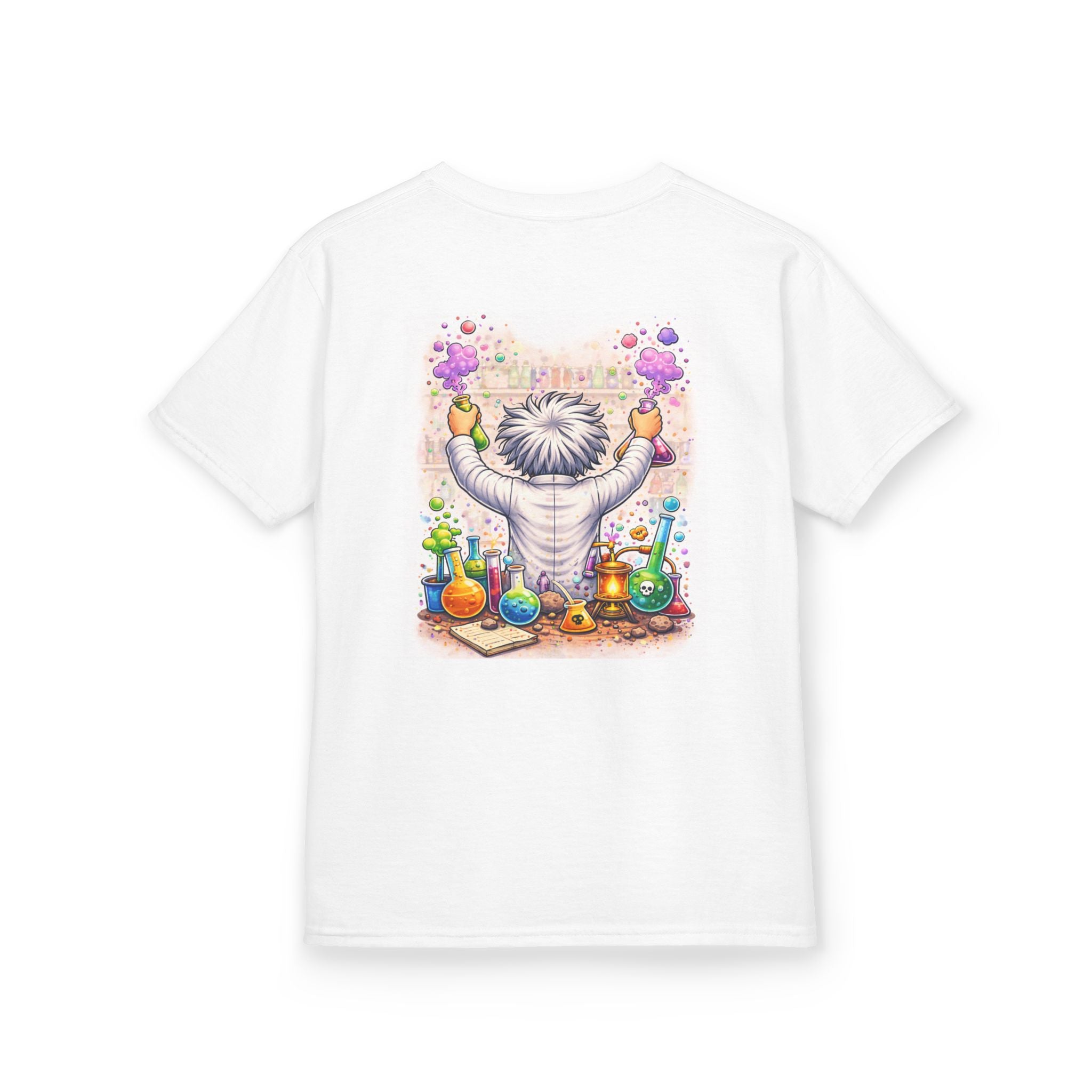 Crazy Lab Genius™ – Fun Scientist Kids T-Shirt (Front & Back Design)