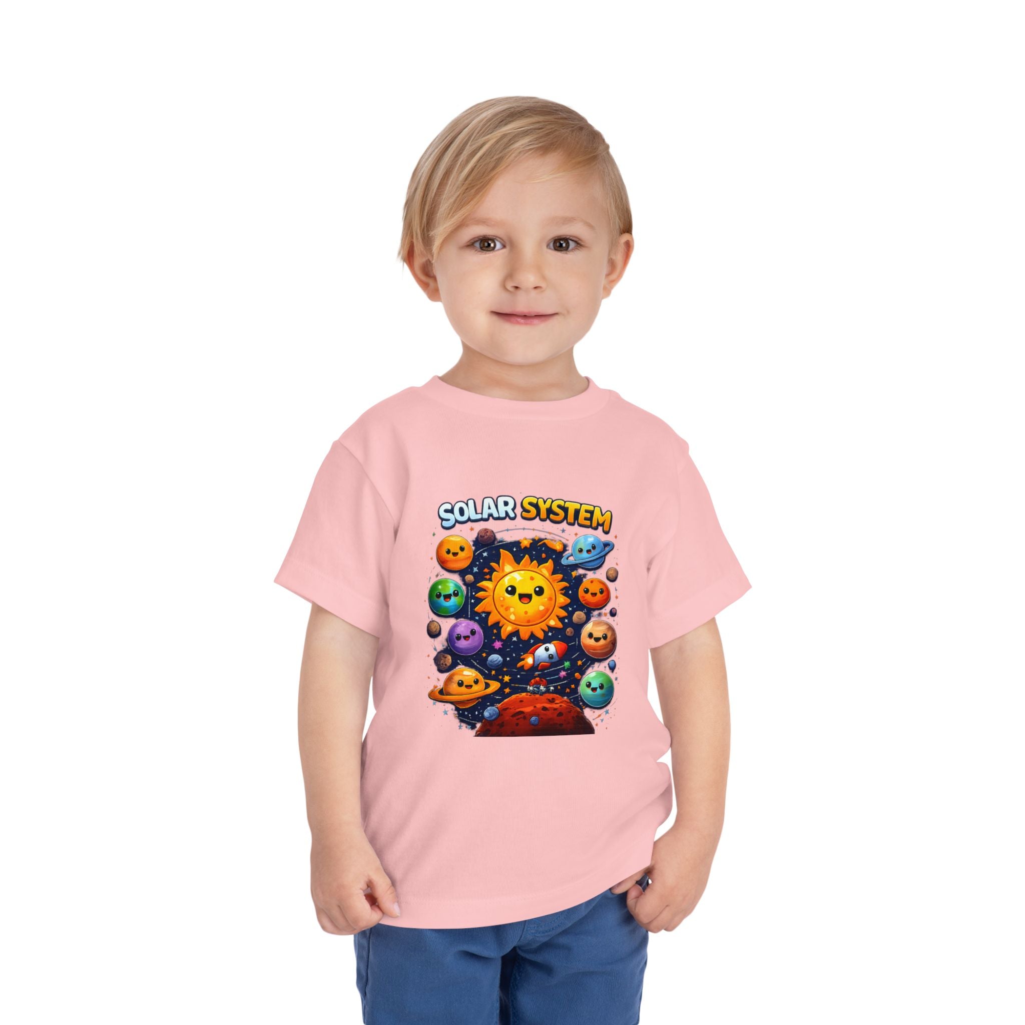 Toddler Tee - Cute Cartoon Solar System Shirt ("Solar System")