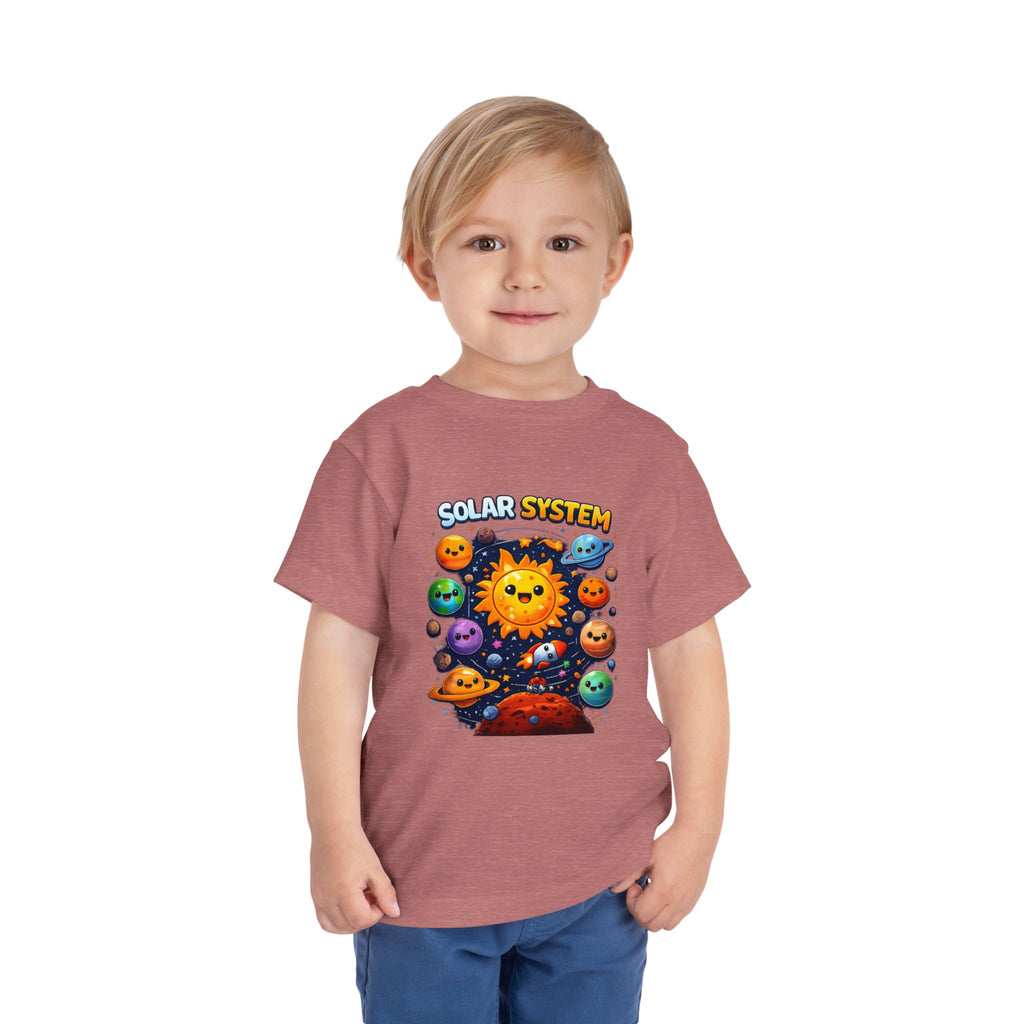 Toddler Tee - Cute Cartoon Solar System Shirt ("Solar System")
