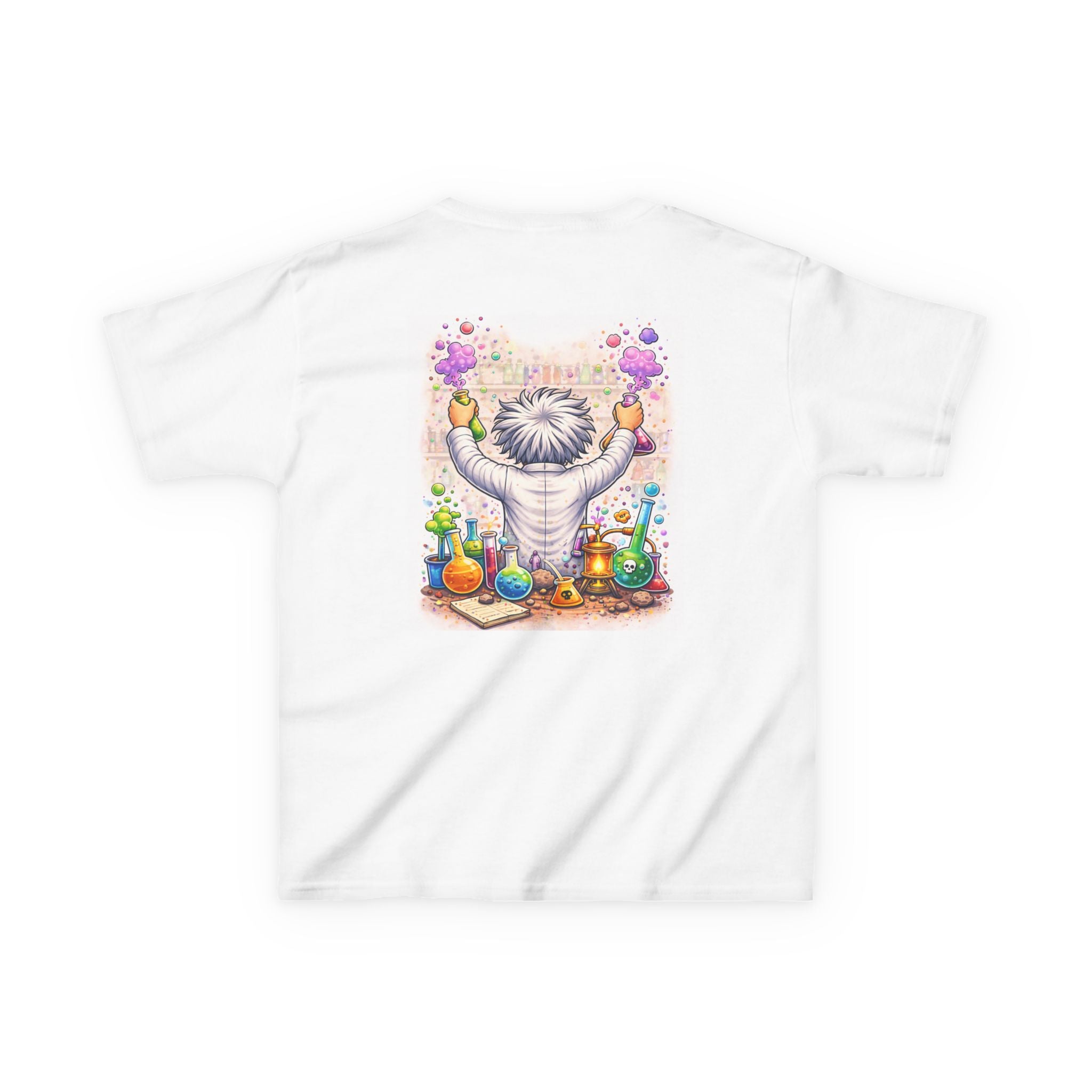Crazy Lab Genius™ – Fun Scientist Kids T-Shirt (Front & Back Design)