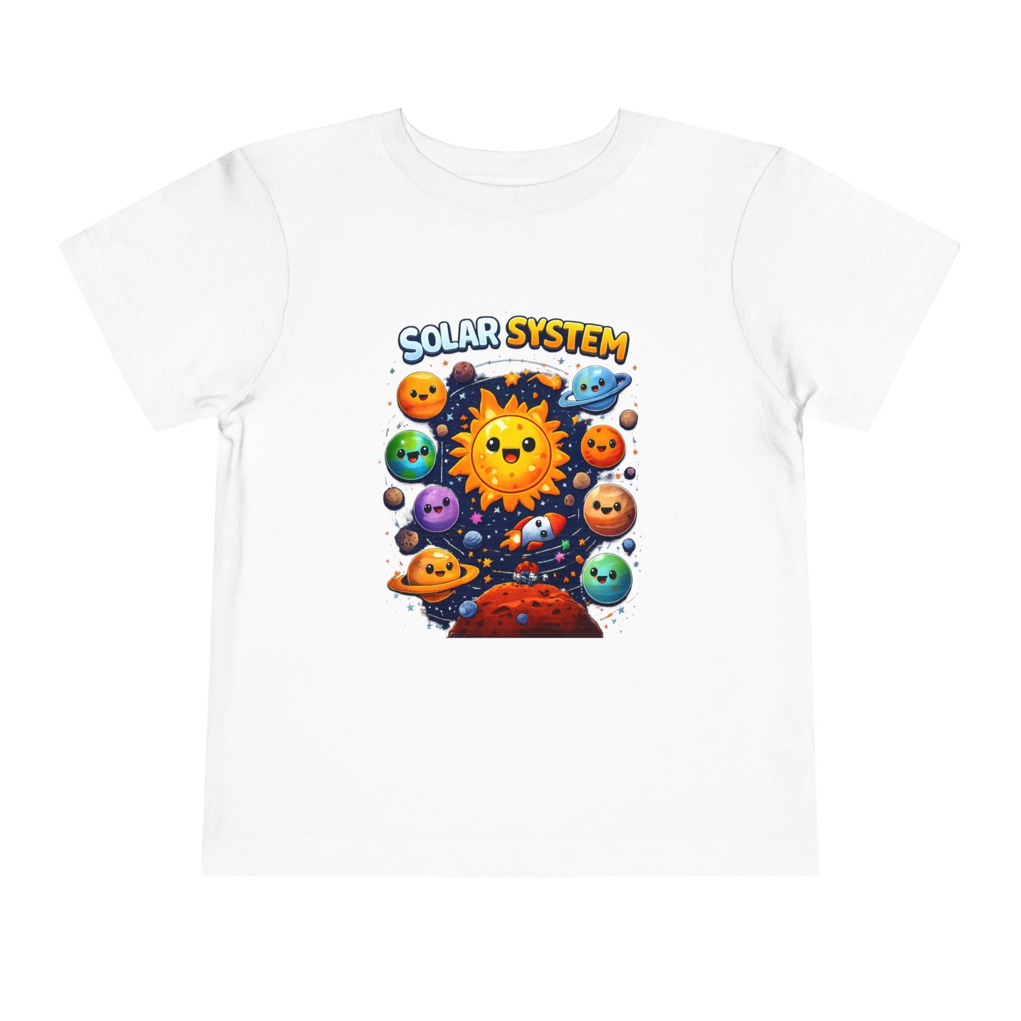 Toddler Tee - Cute Cartoon Solar System Shirt ("Solar System")