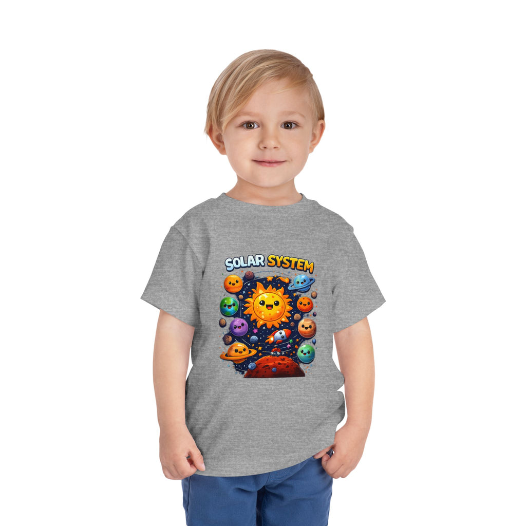 Toddler Tee - Cute Cartoon Solar System Shirt ("Solar System")