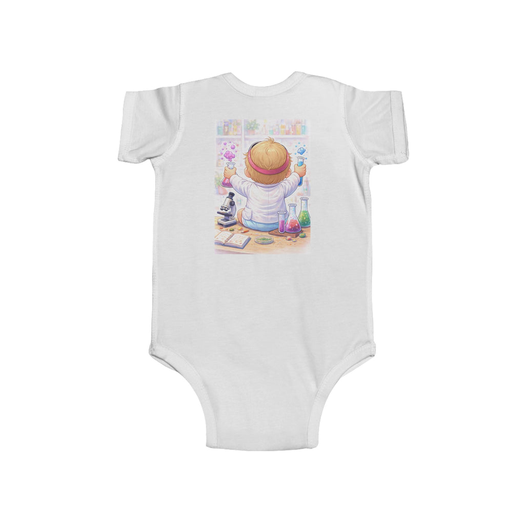 Little Genius Lab™ – Baby Scientist Bodysuit (Front & Back Design)