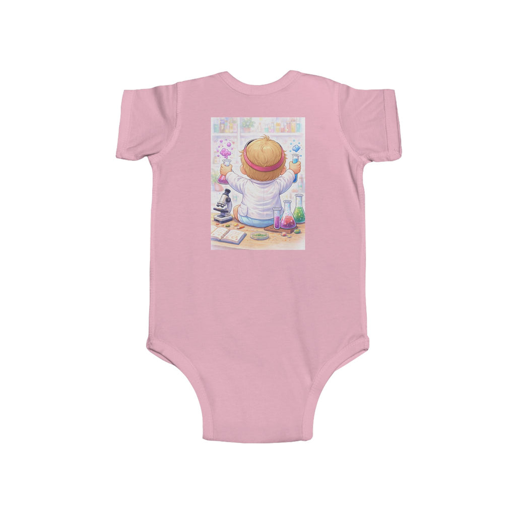 Little Genius Lab™ – Baby Scientist Bodysuit (Front & Back Design)