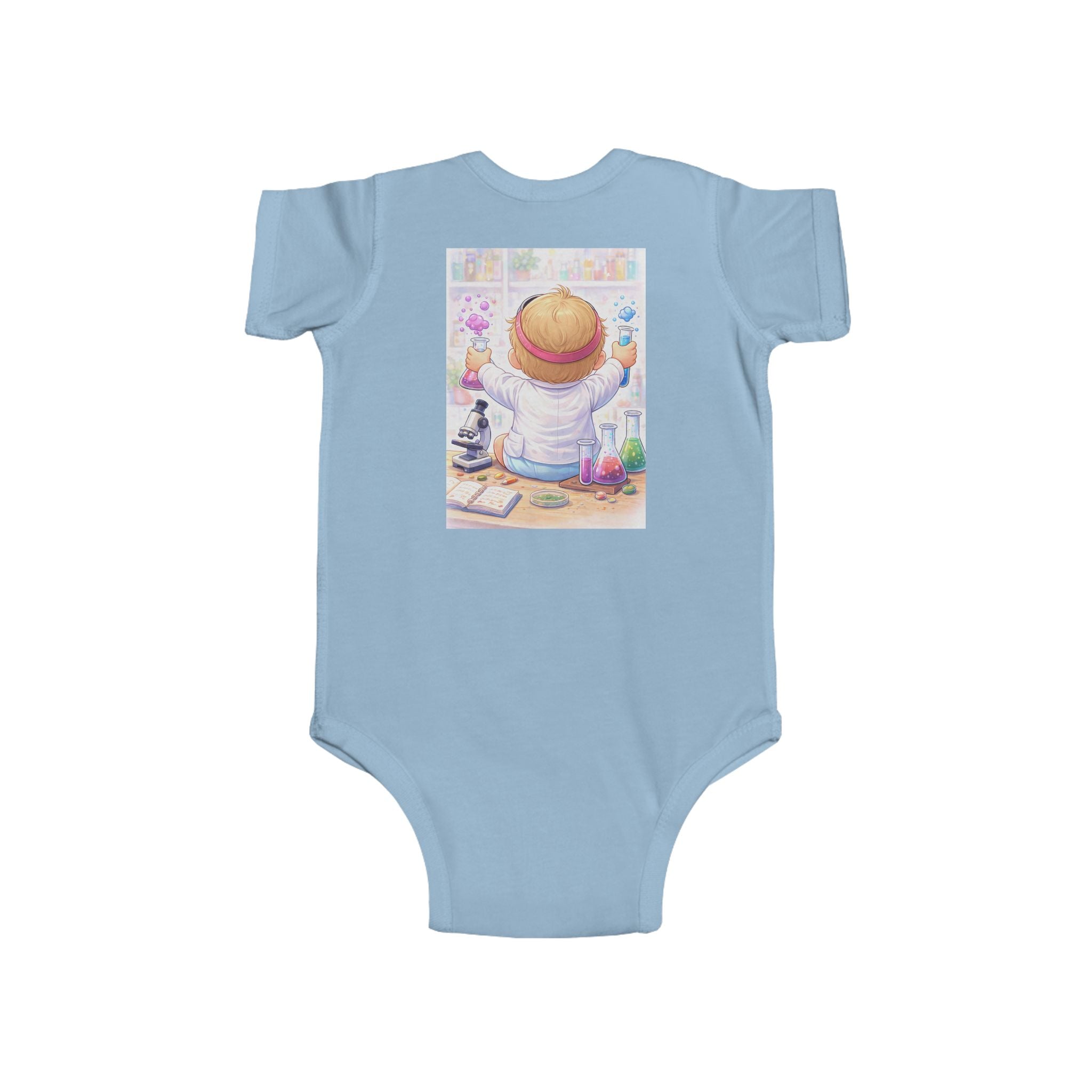 Little Genius Lab™ – Baby Scientist Bodysuit (Front & Back Design)