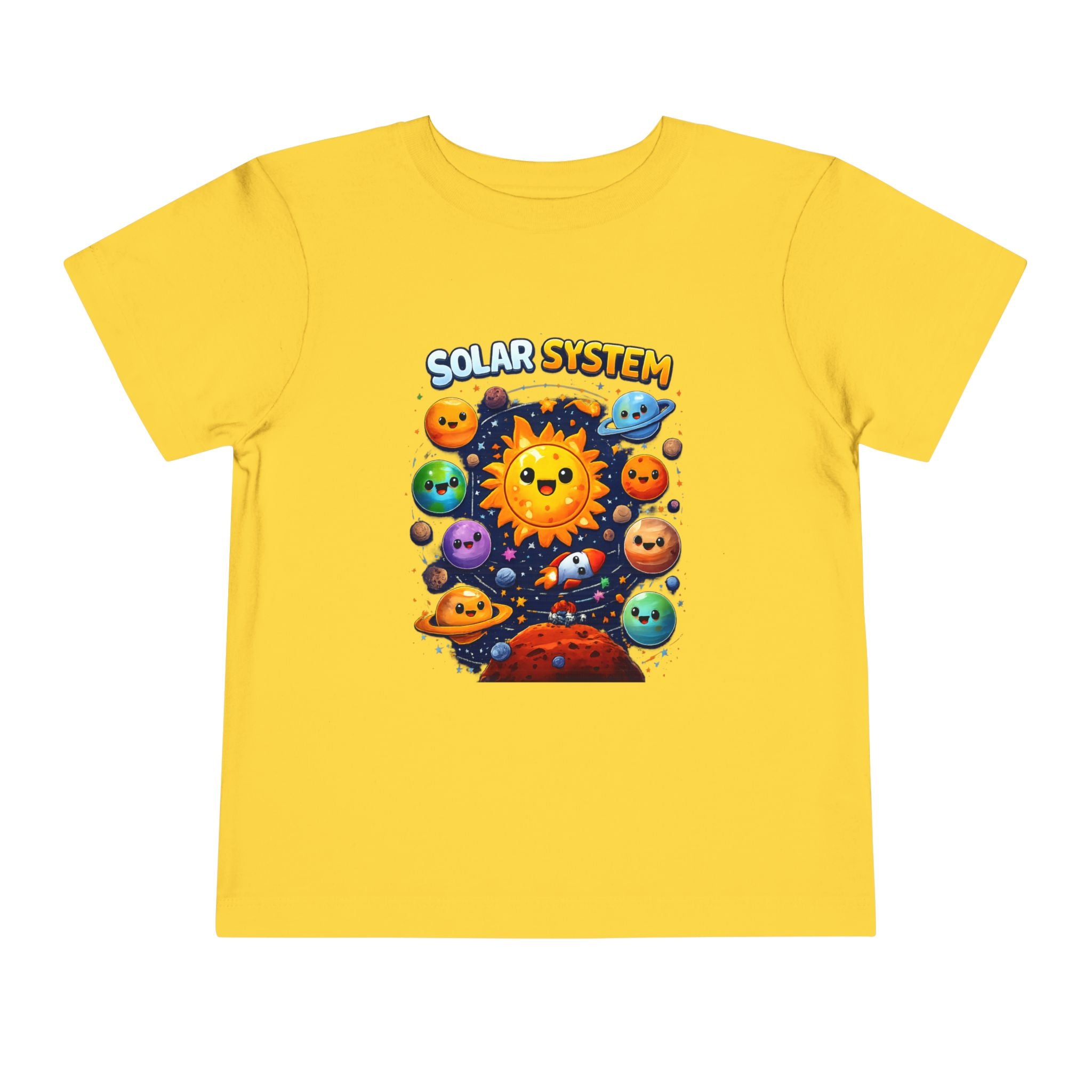 Toddler Tee - Cute Cartoon Solar System Shirt ("Solar System")