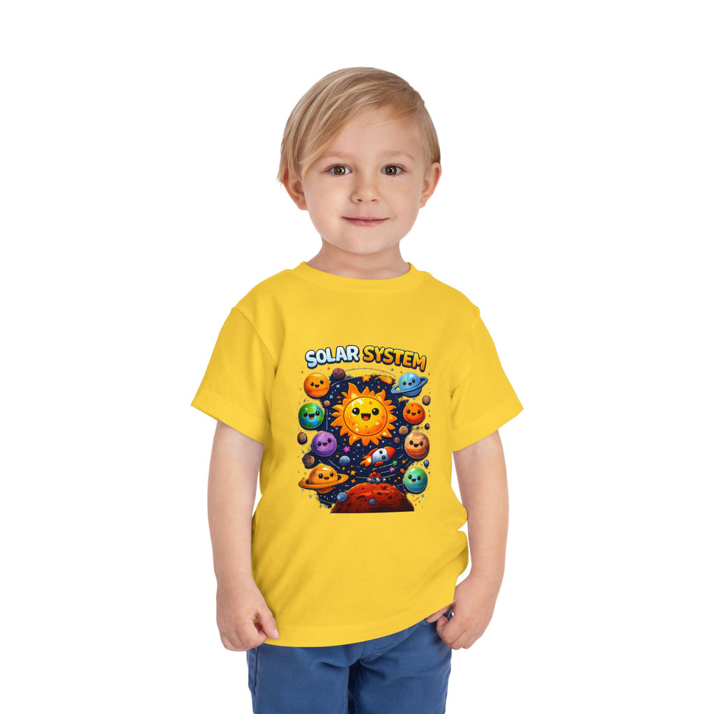 Toddler Tee - Cute Cartoon Solar System Shirt ("Solar System")