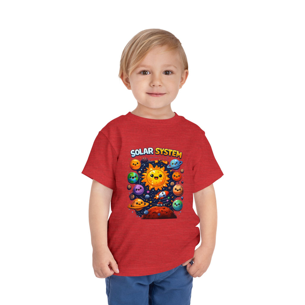 Toddler Tee - Cute Cartoon Solar System Shirt ("Solar System")