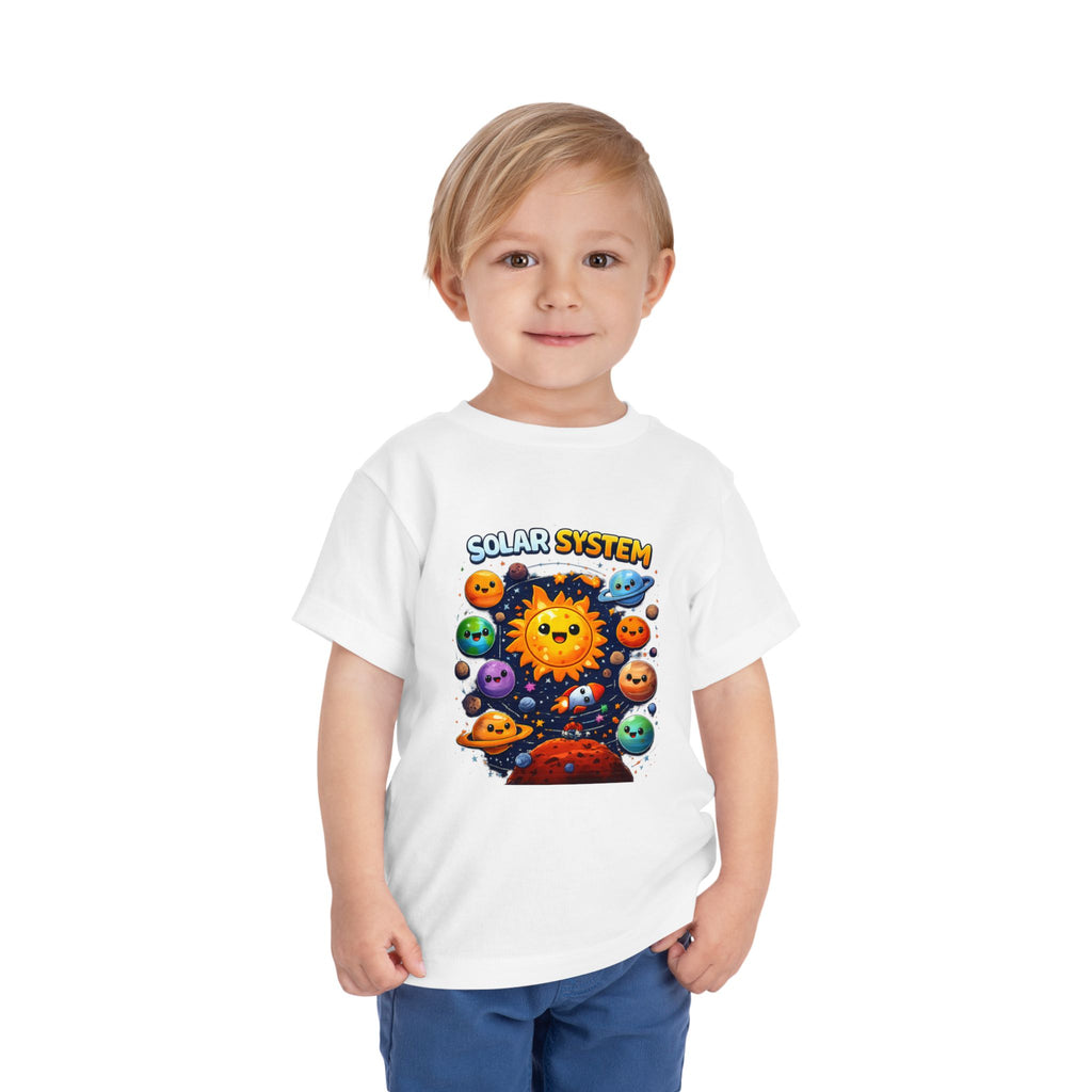 Toddler Tee - Cute Cartoon Solar System Shirt ("Solar System")