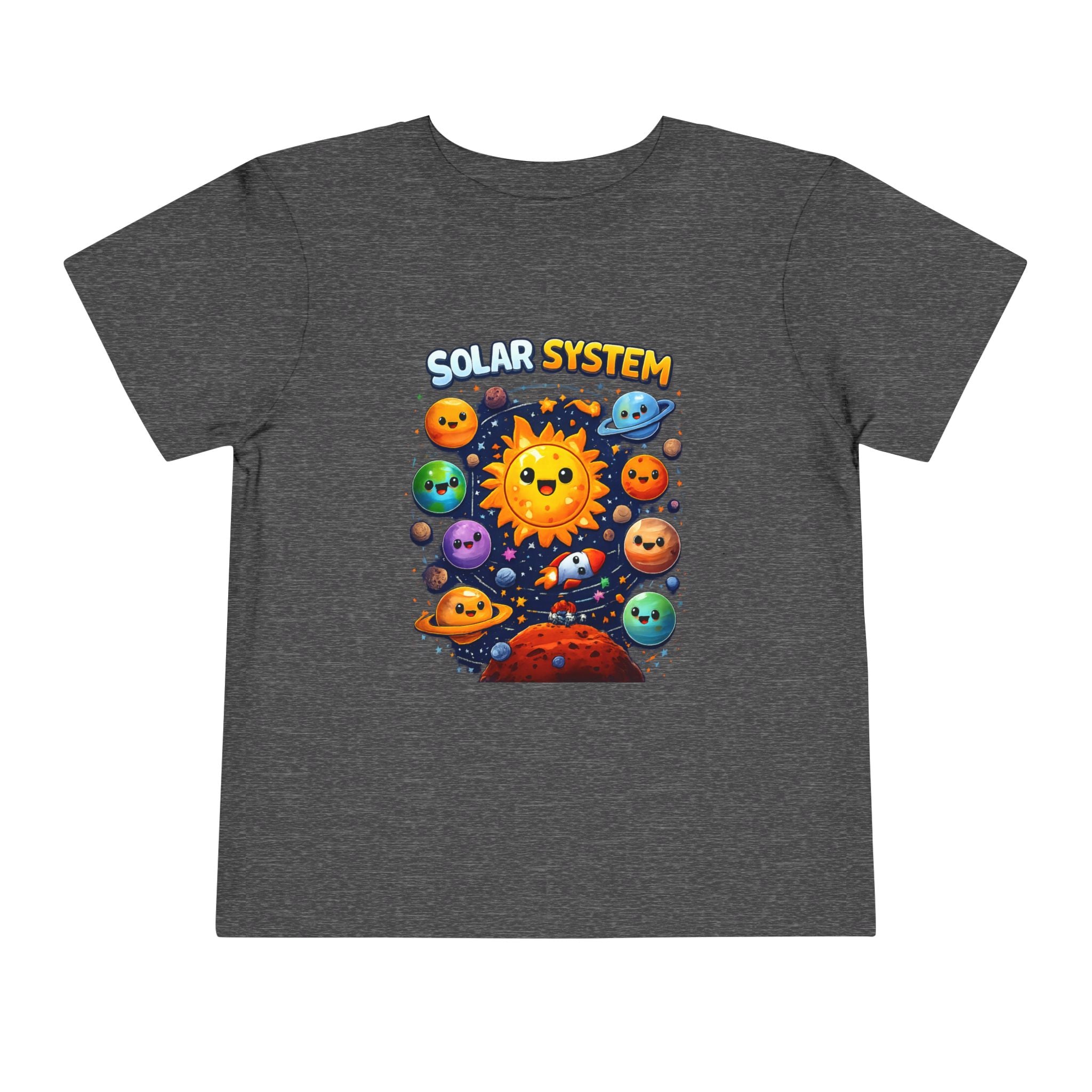 Toddler Tee - Cute Cartoon Solar System Shirt ("Solar System")