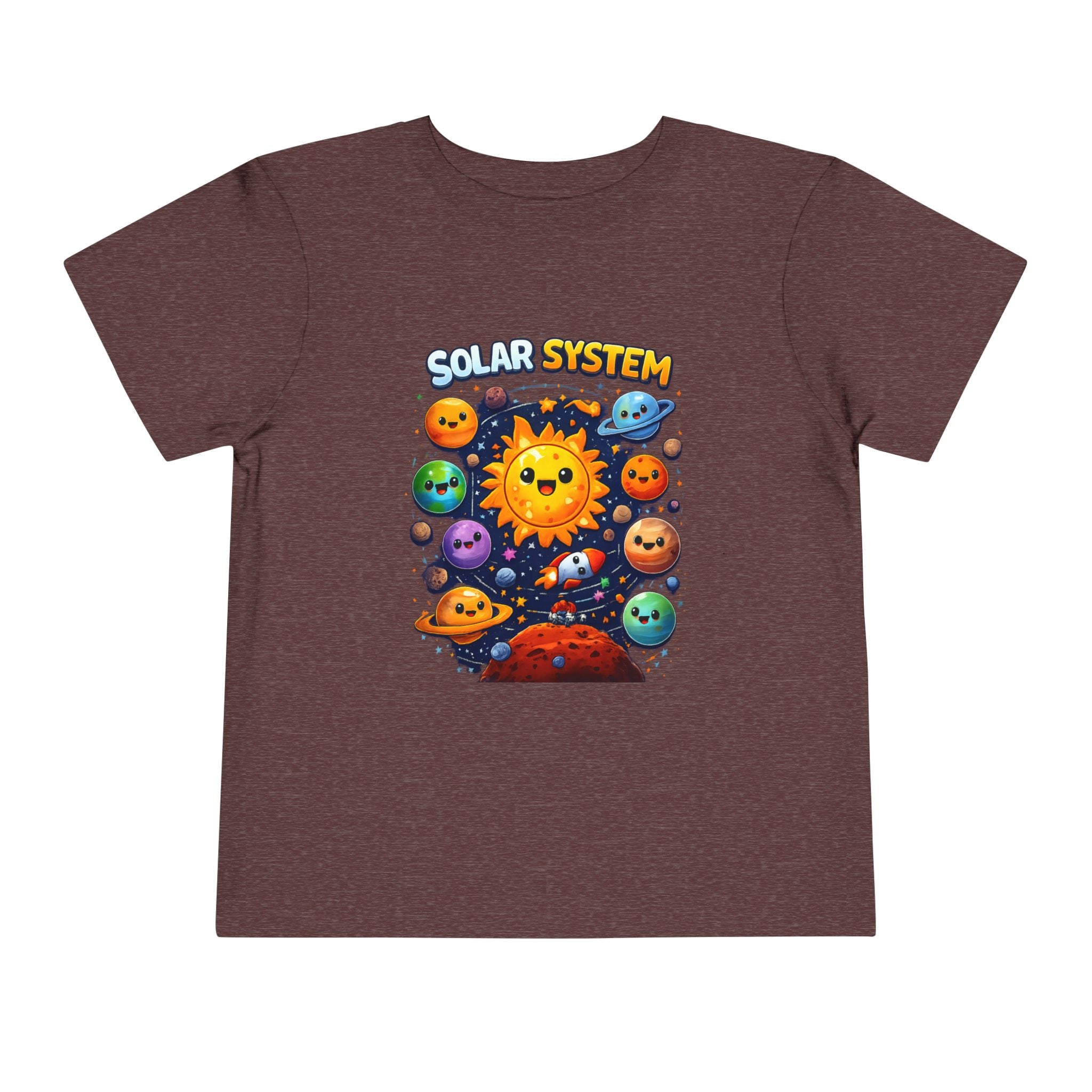 Toddler Tee - Cute Cartoon Solar System Shirt ("Solar System")