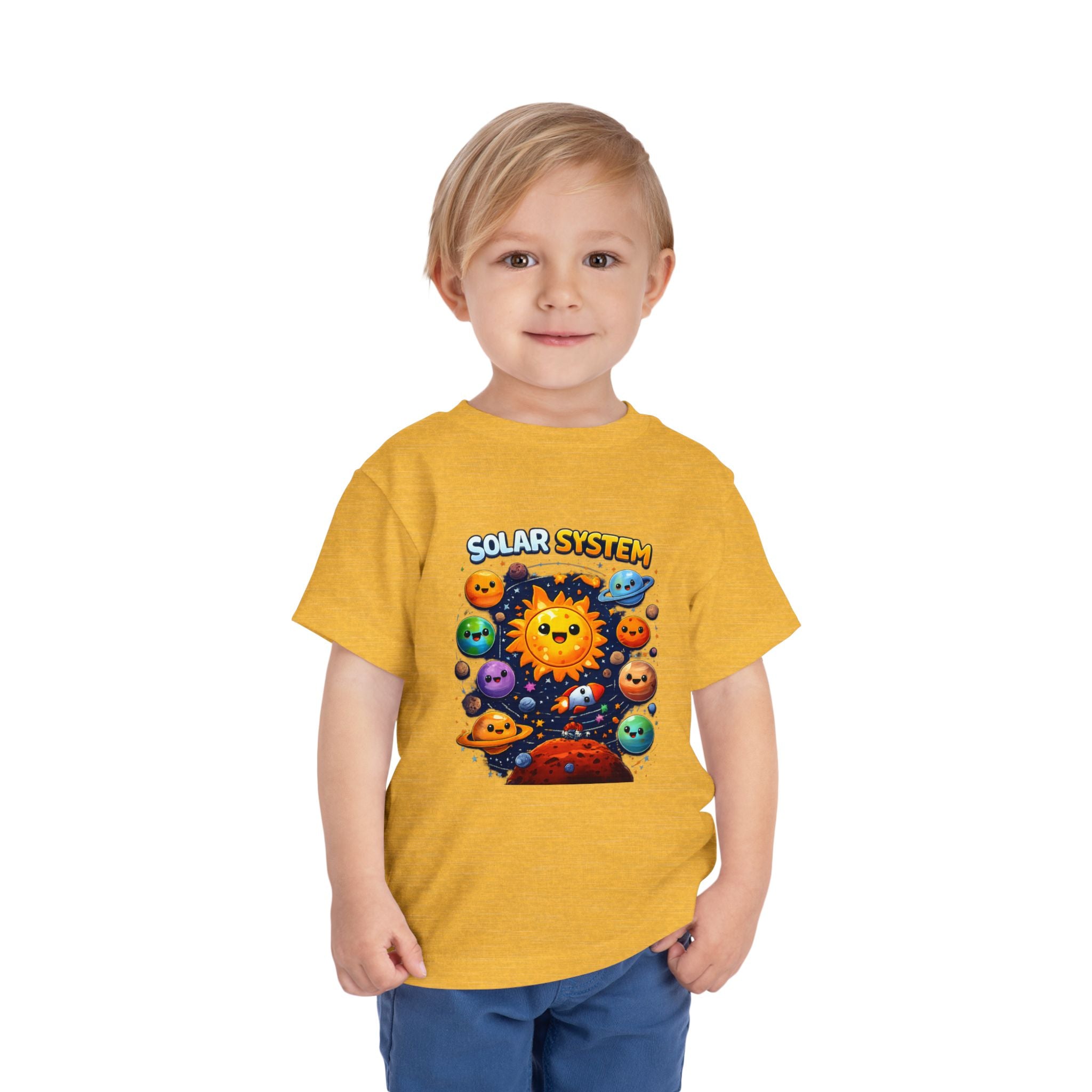 Toddler Tee - Cute Cartoon Solar System Shirt ("Solar System")
