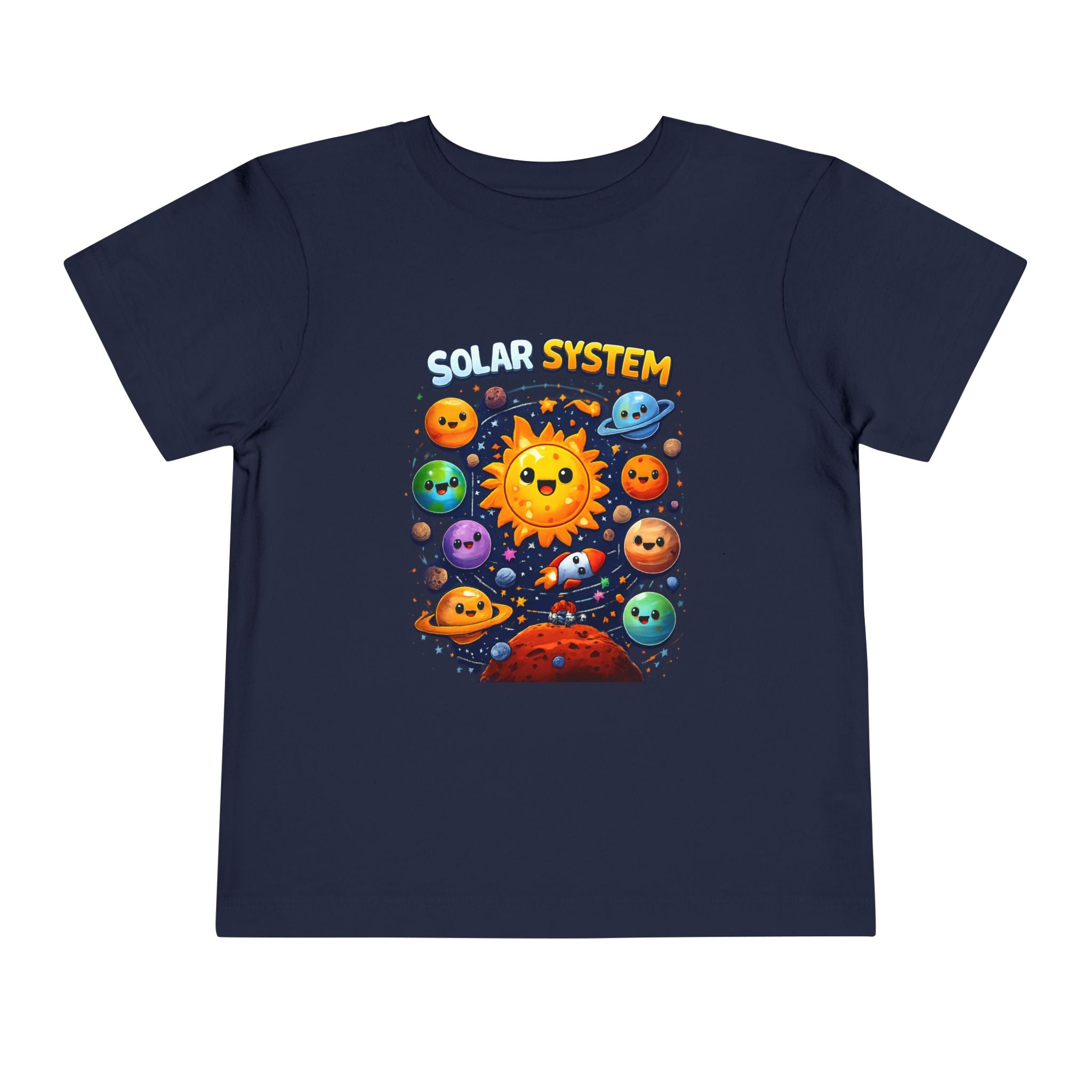 Toddler Tee - Cute Cartoon Solar System Shirt ("Solar System")