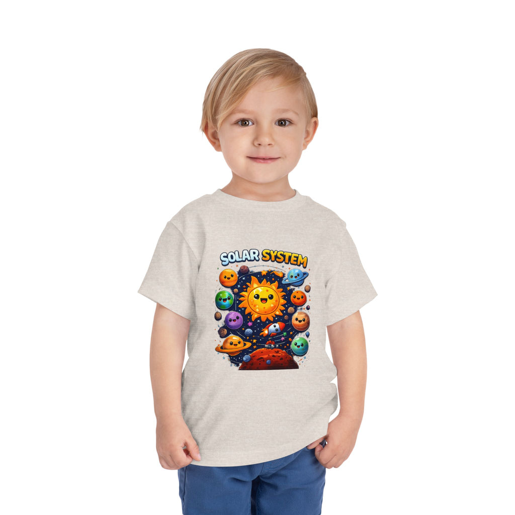 Toddler Tee - Cute Cartoon Solar System Shirt ("Solar System")