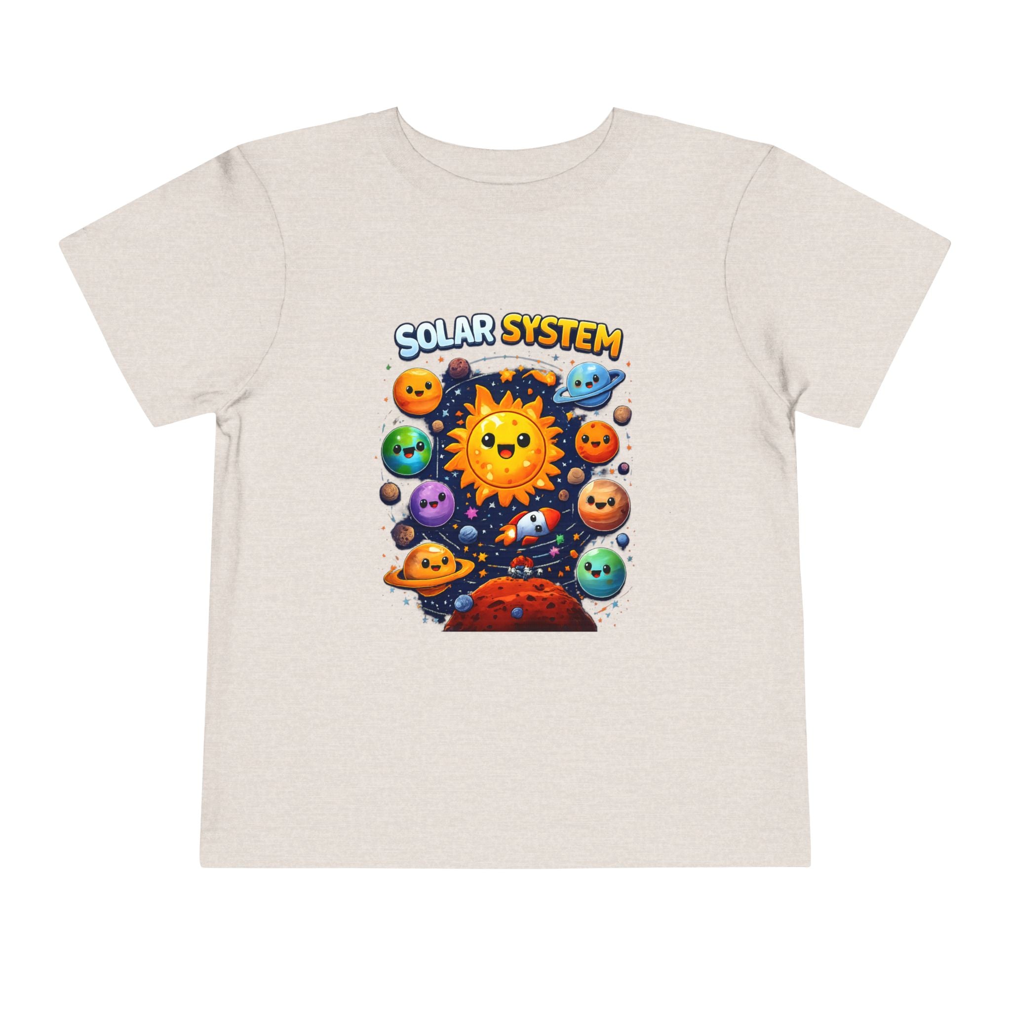 Toddler Tee - Cute Cartoon Solar System Shirt ("Solar System")