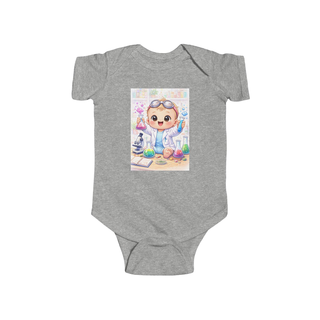 Little Genius Lab™ – Baby Scientist Bodysuit (Front & Back Design)