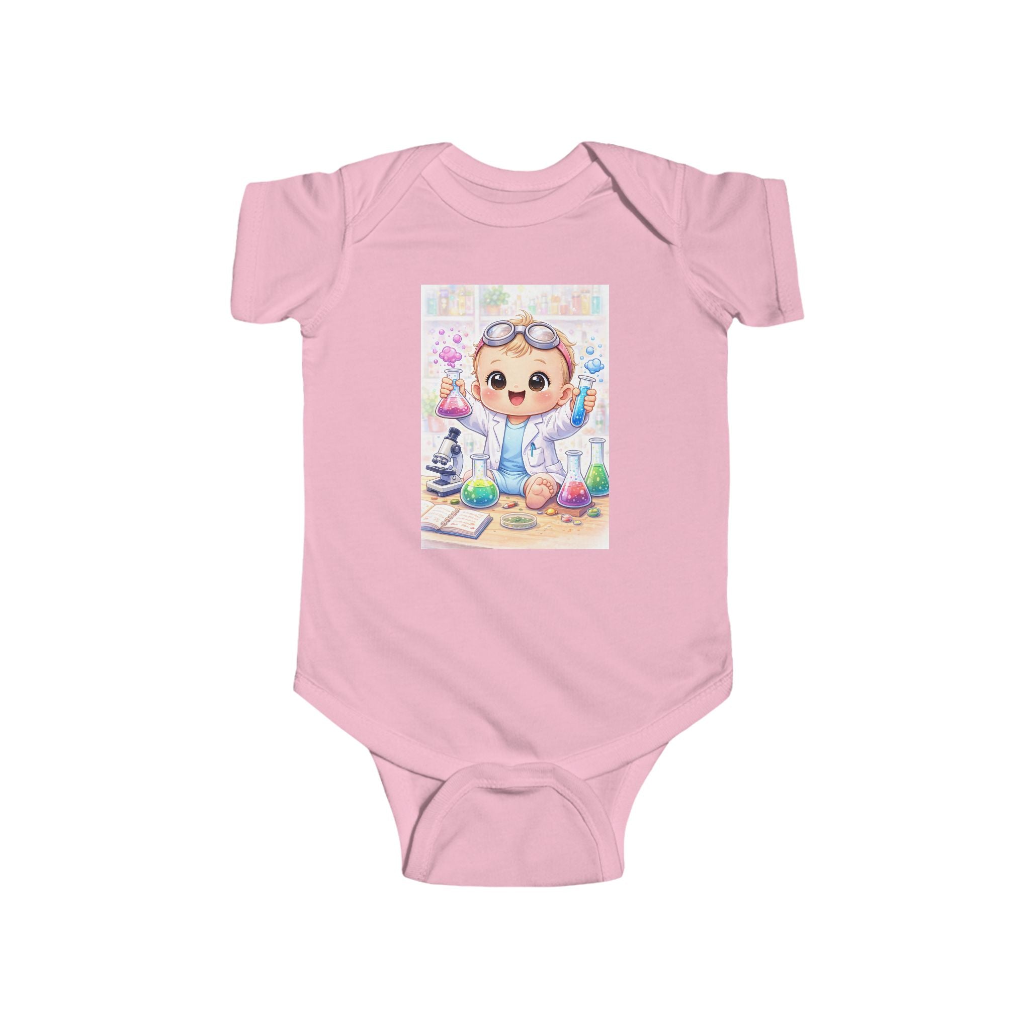 Little Genius Lab™ – Baby Scientist Bodysuit (Front & Back Design)