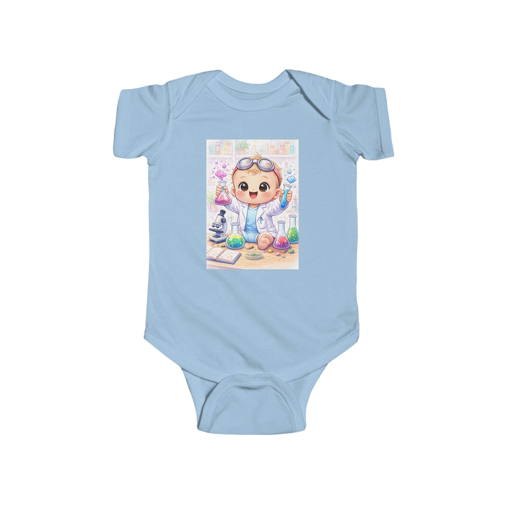 Little Genius Lab™ – Baby Scientist Bodysuit (Front & Back Design)
