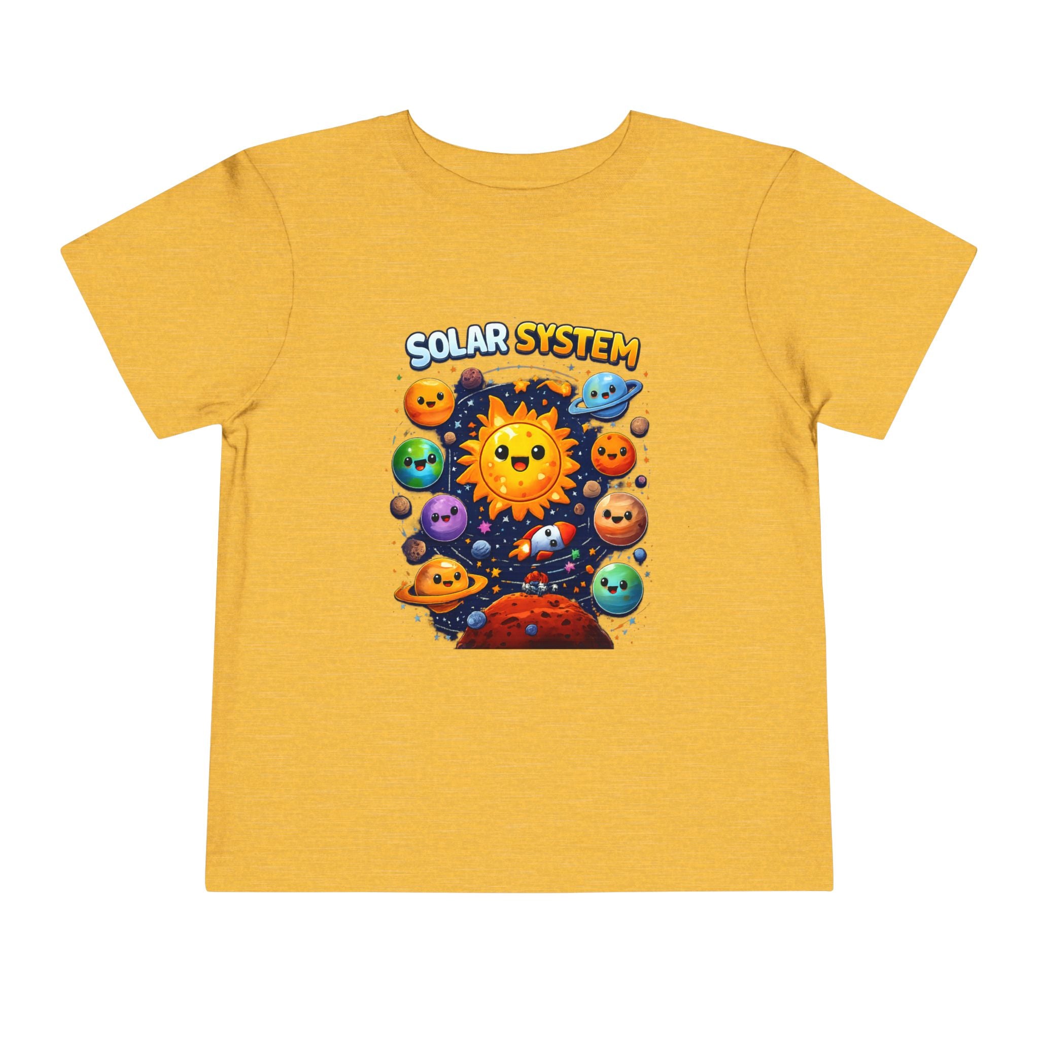Toddler Tee - Cute Cartoon Solar System Shirt ("Solar System")