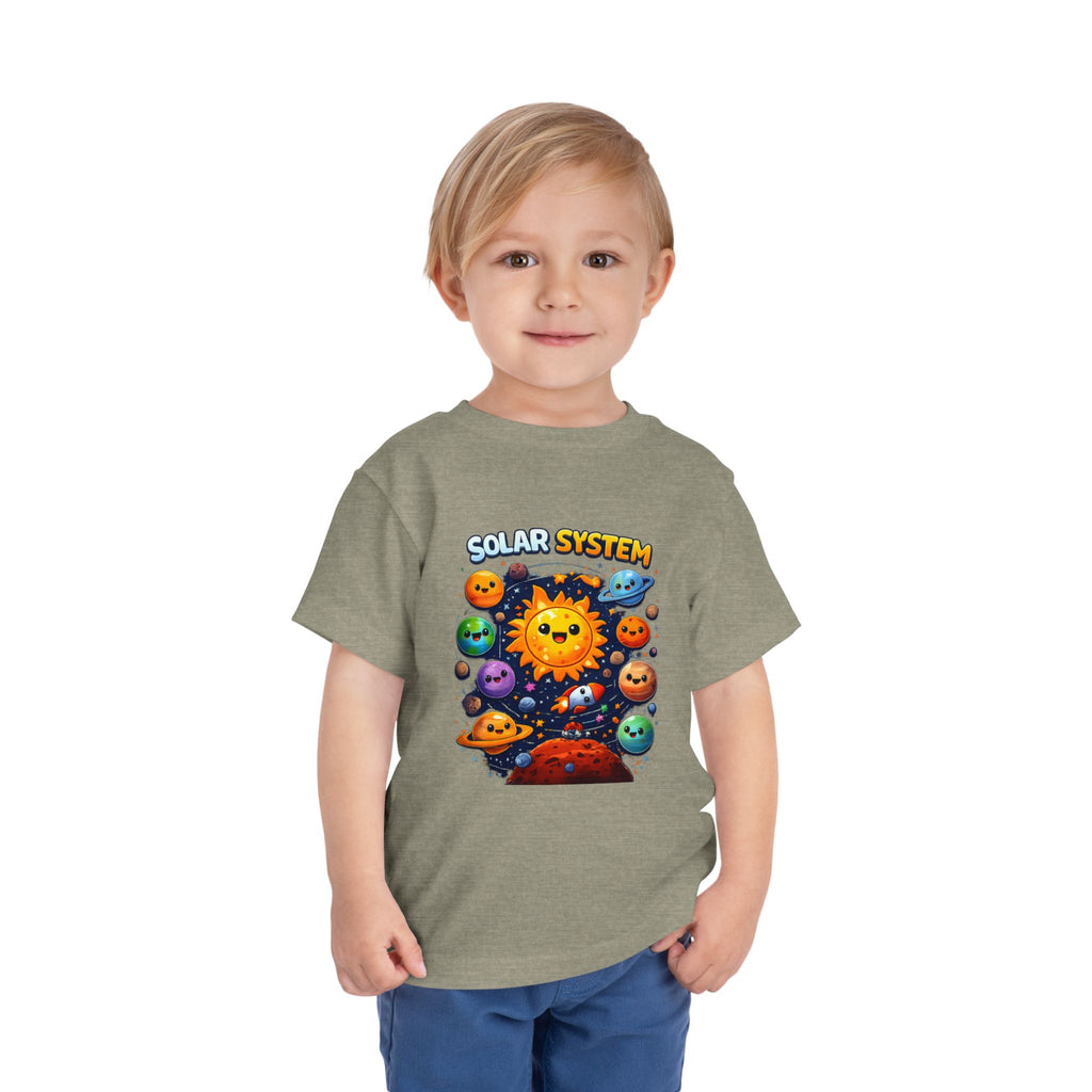 Toddler Tee - Cute Cartoon Solar System Shirt ("Solar System")