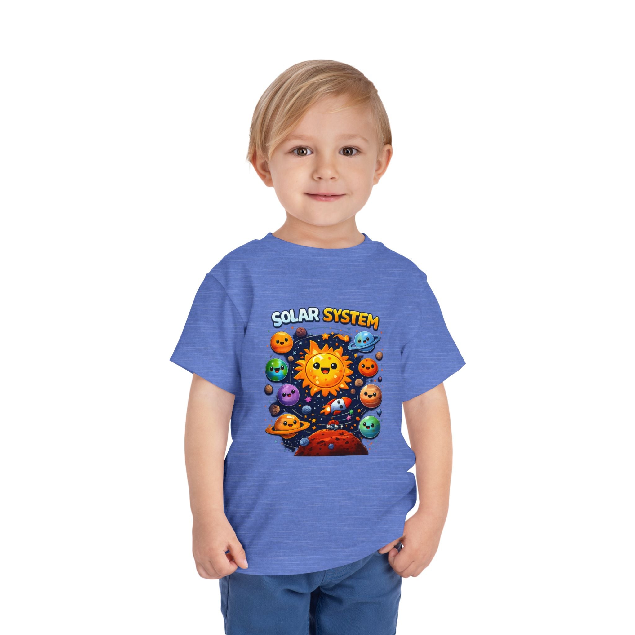 Toddler Tee - Cute Cartoon Solar System Shirt ("Solar System")