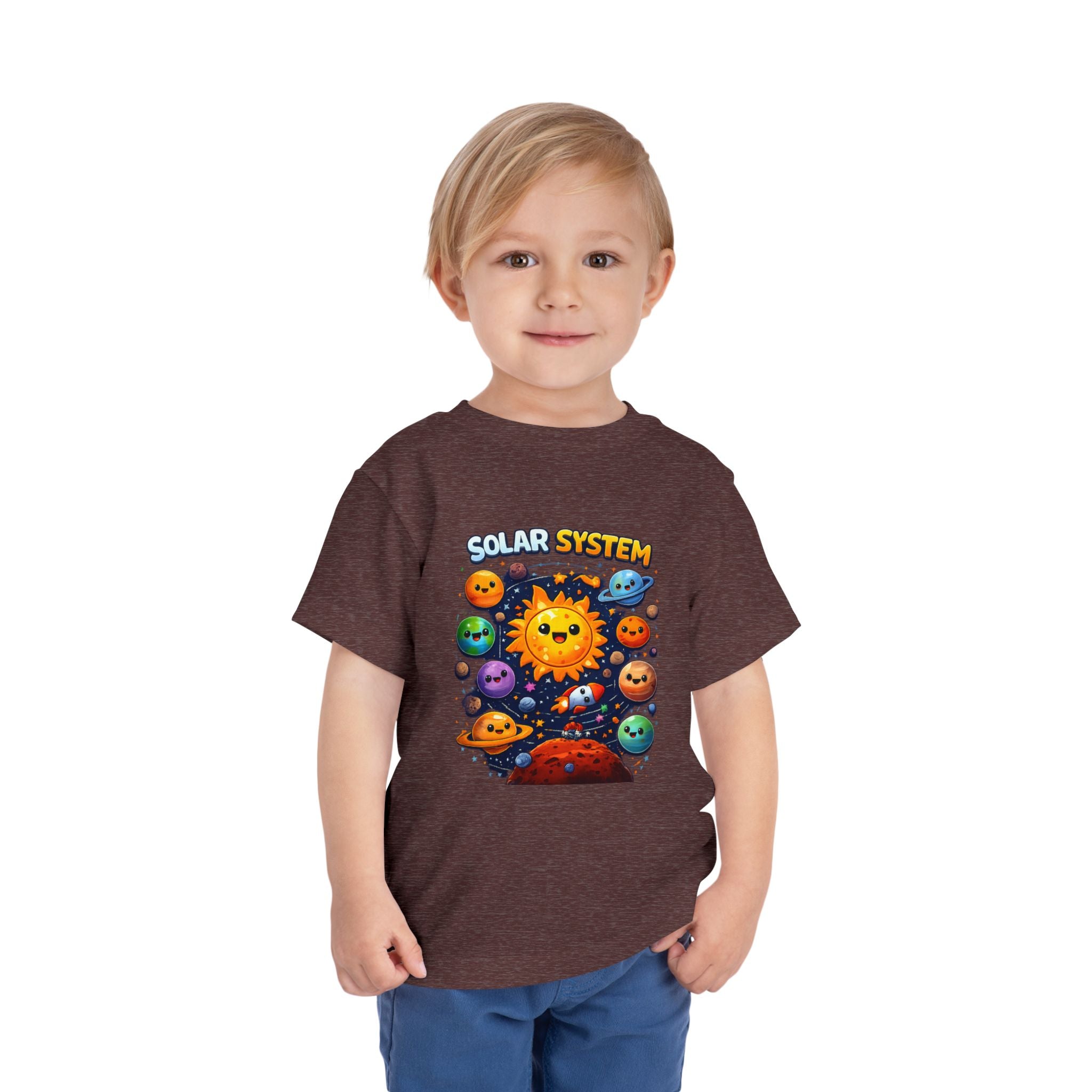 Toddler Tee - Cute Cartoon Solar System Shirt ("Solar System")