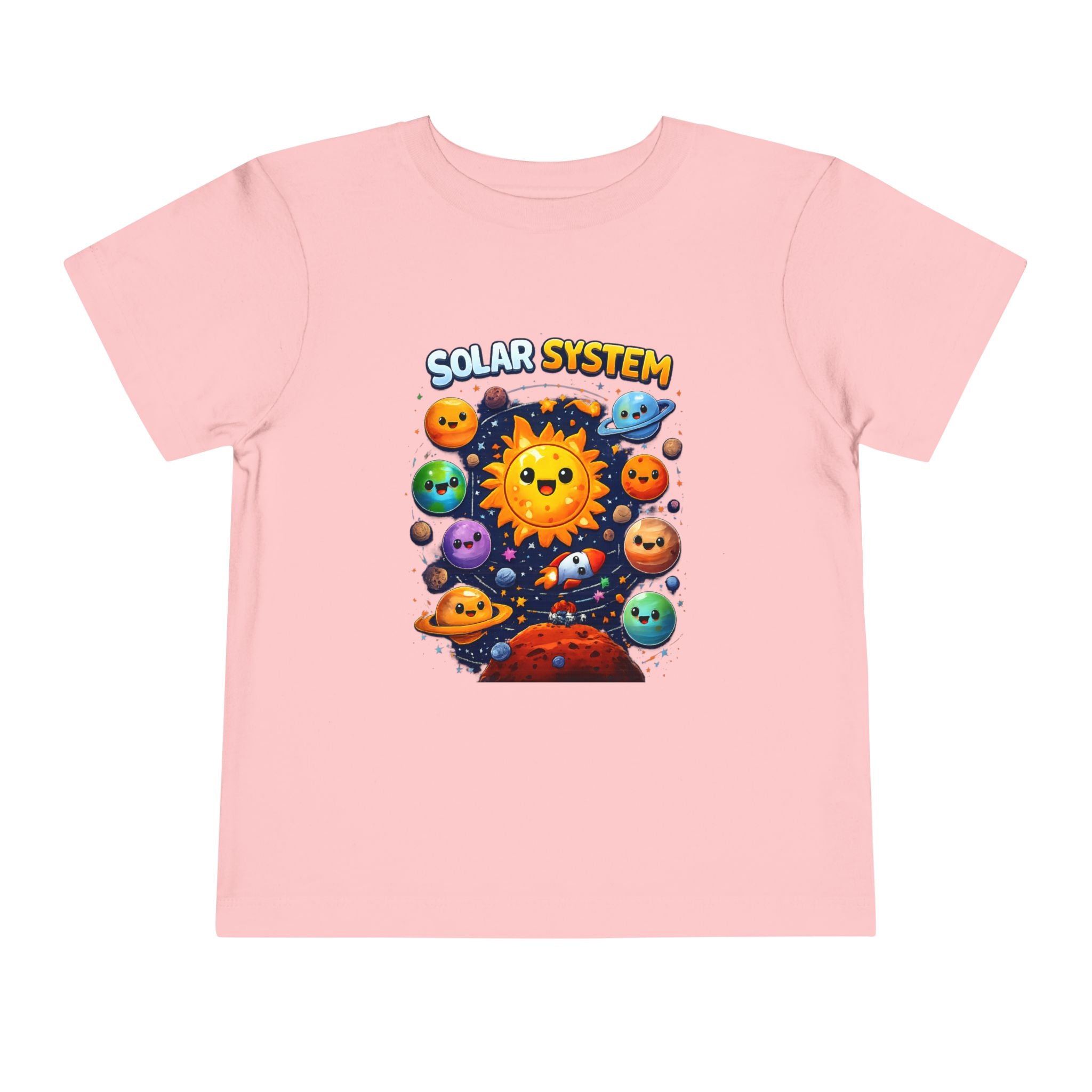 Toddler Tee - Cute Cartoon Solar System Shirt ("Solar System")