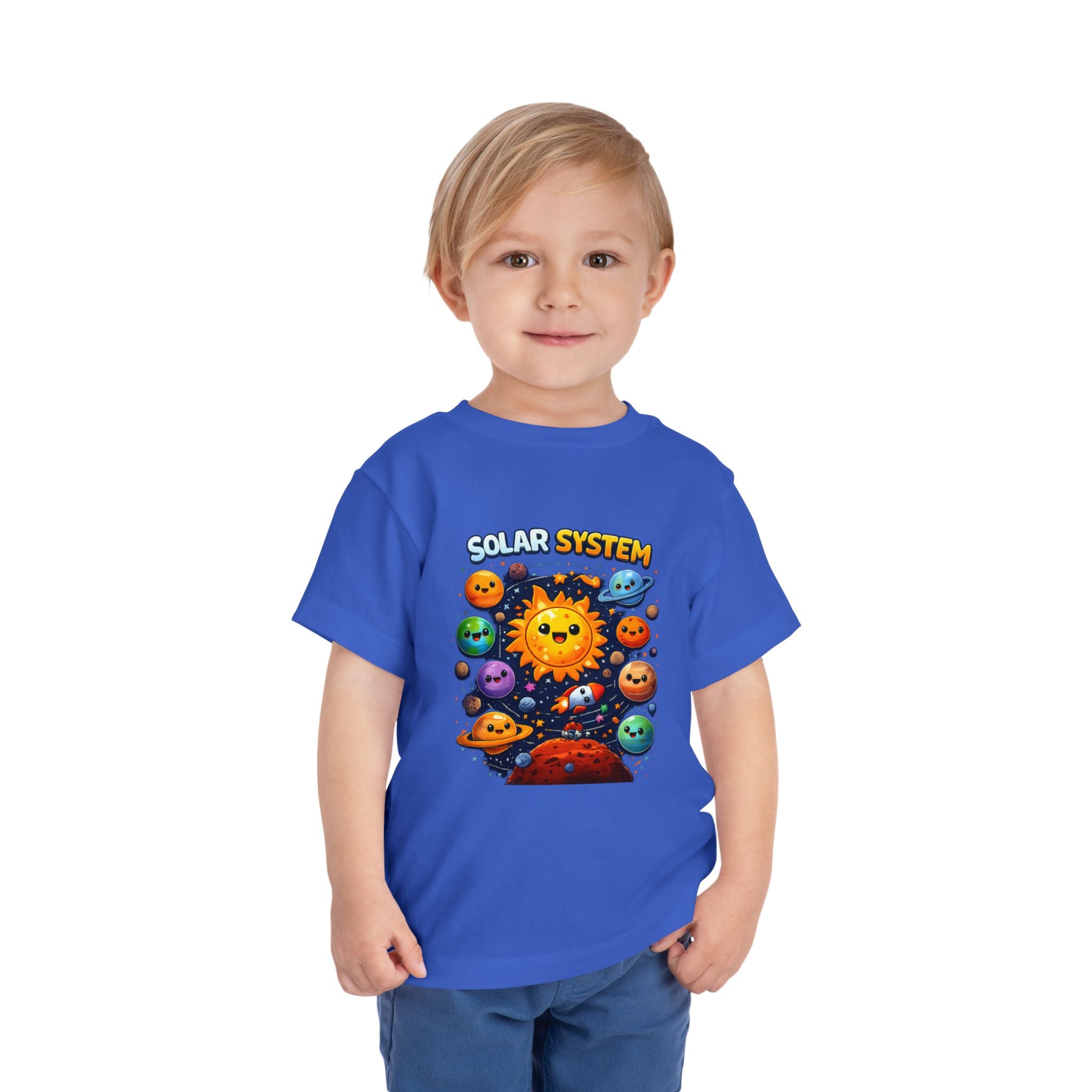 Toddler Tee - Cute Cartoon Solar System Shirt ("Solar System")