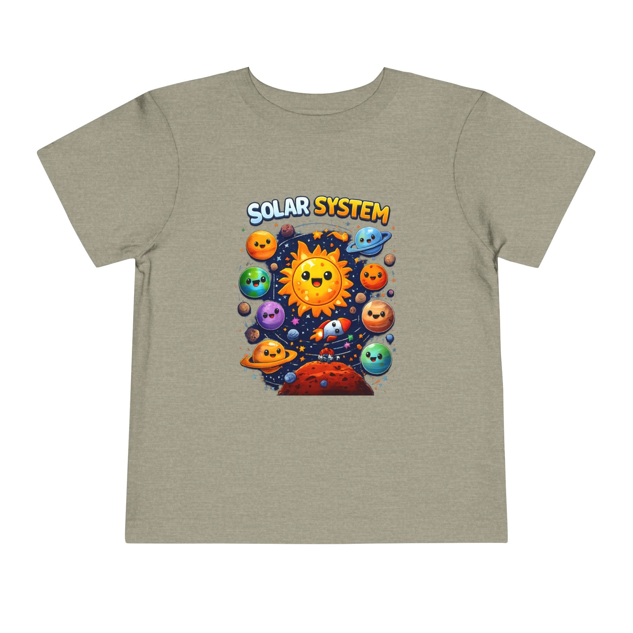 Toddler Tee - Cute Cartoon Solar System Shirt ("Solar System")