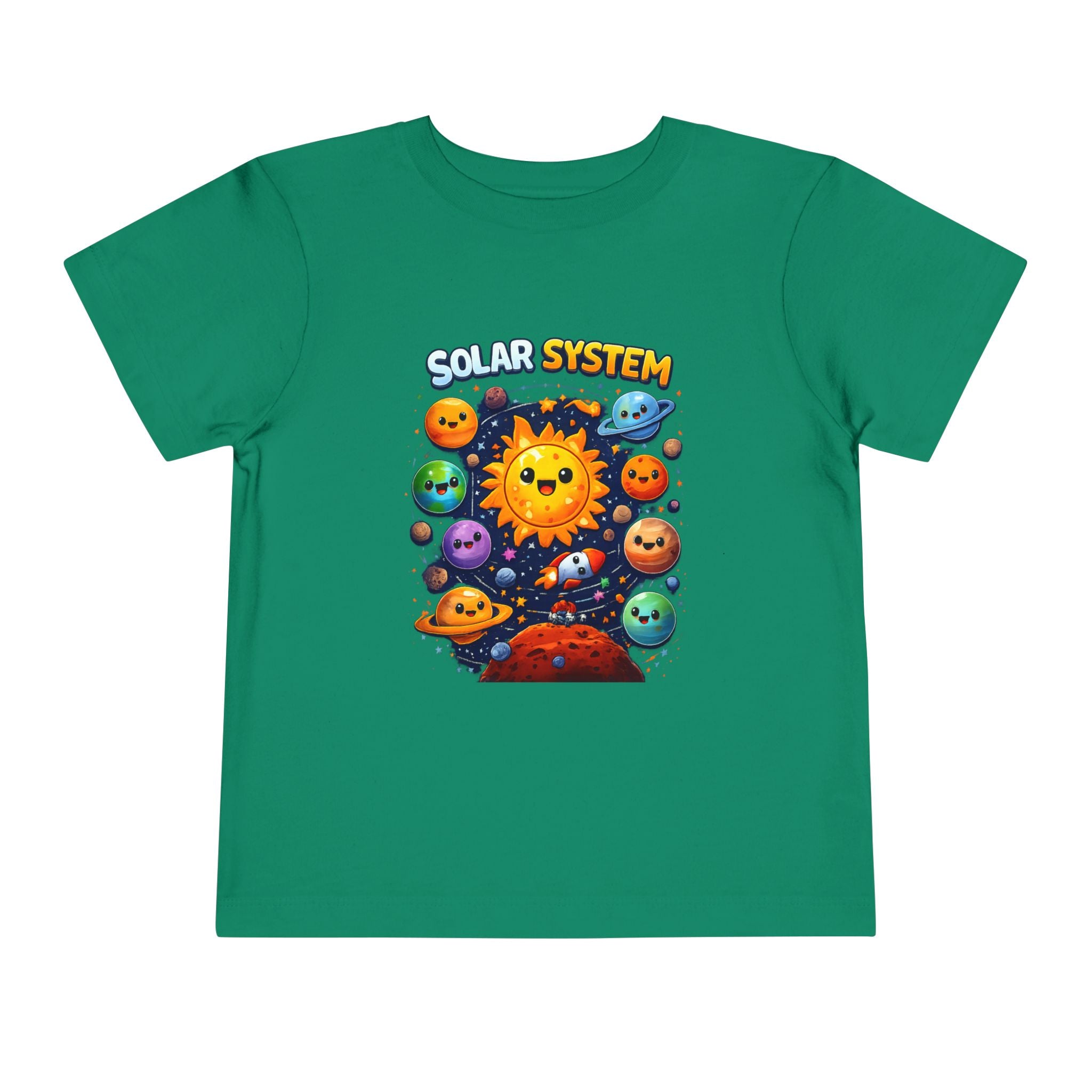 Toddler Tee - Cute Cartoon Solar System Shirt ("Solar System")