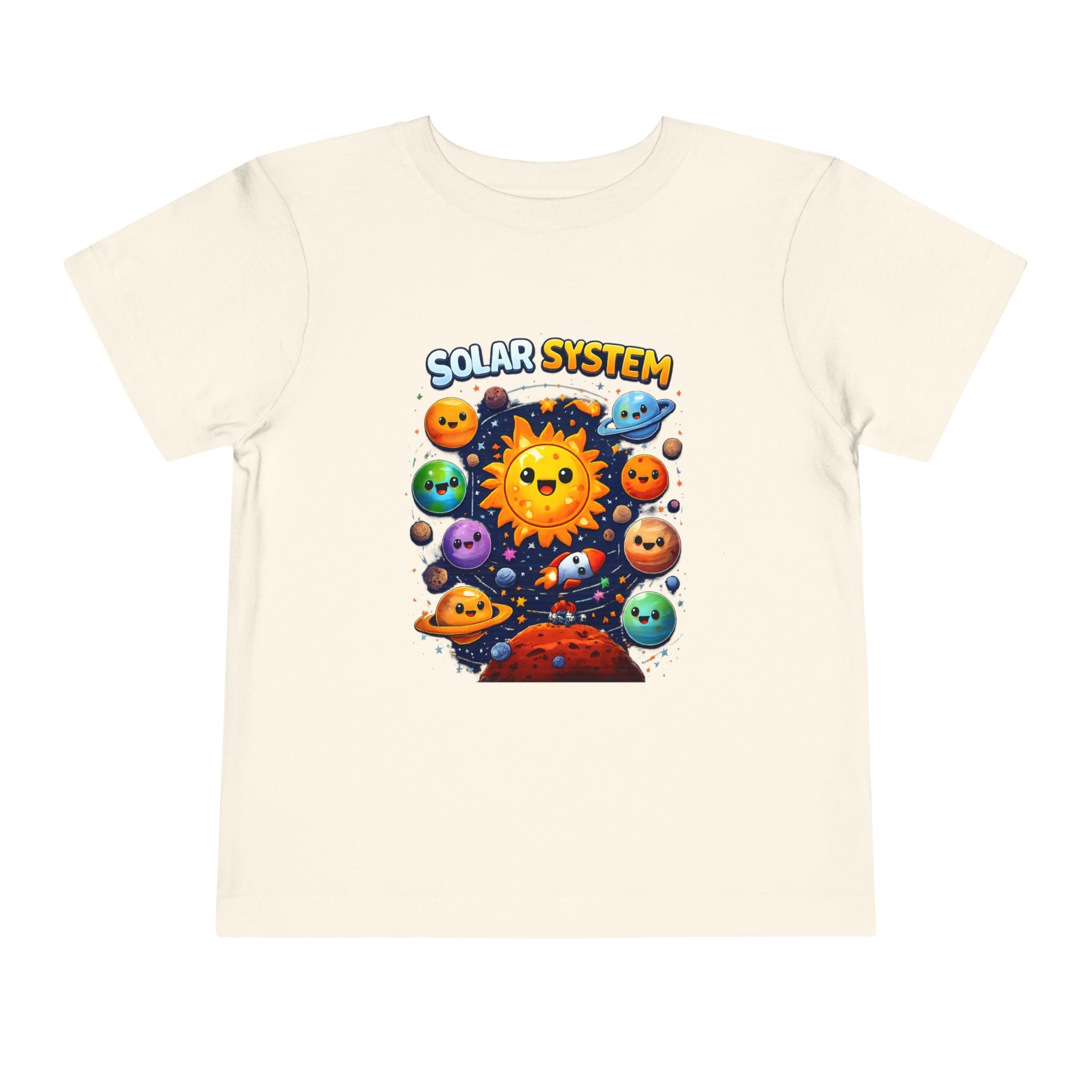 Toddler Tee - Cute Cartoon Solar System Shirt ("Solar System")