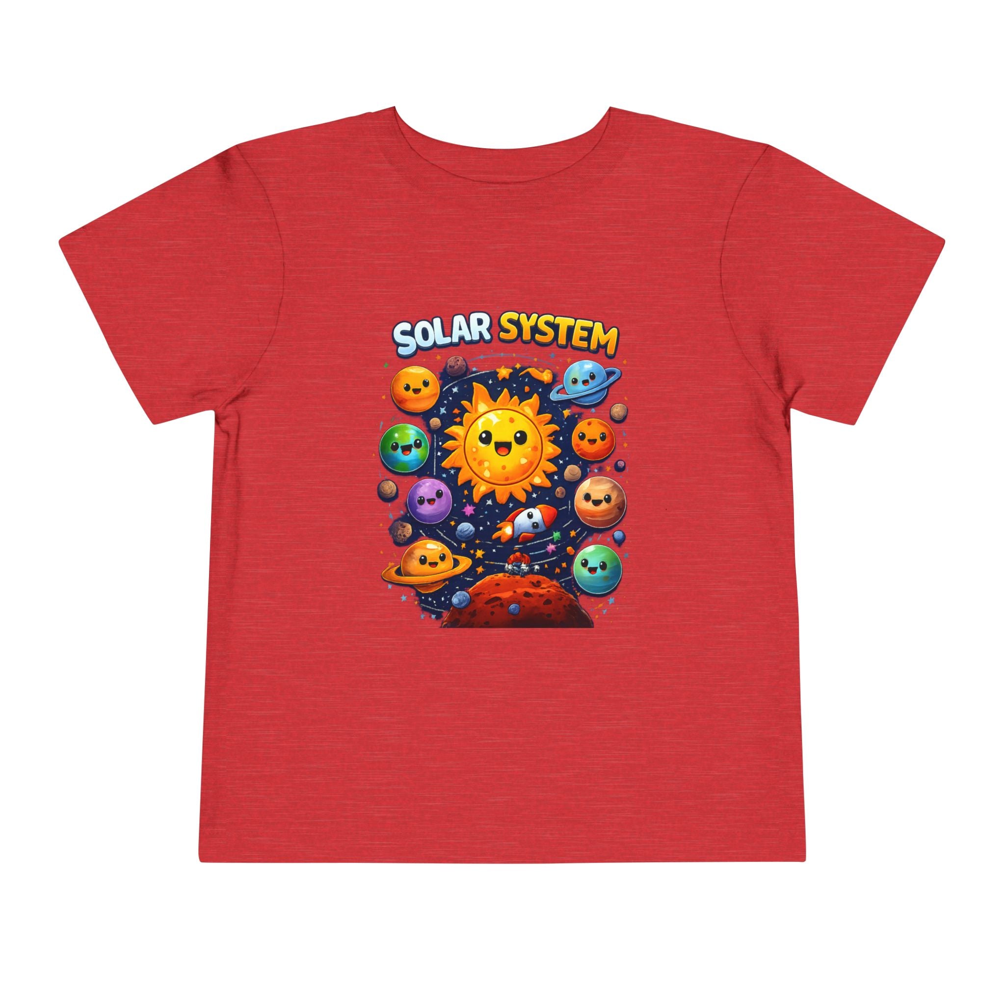 Toddler Tee - Cute Cartoon Solar System Shirt ("Solar System")