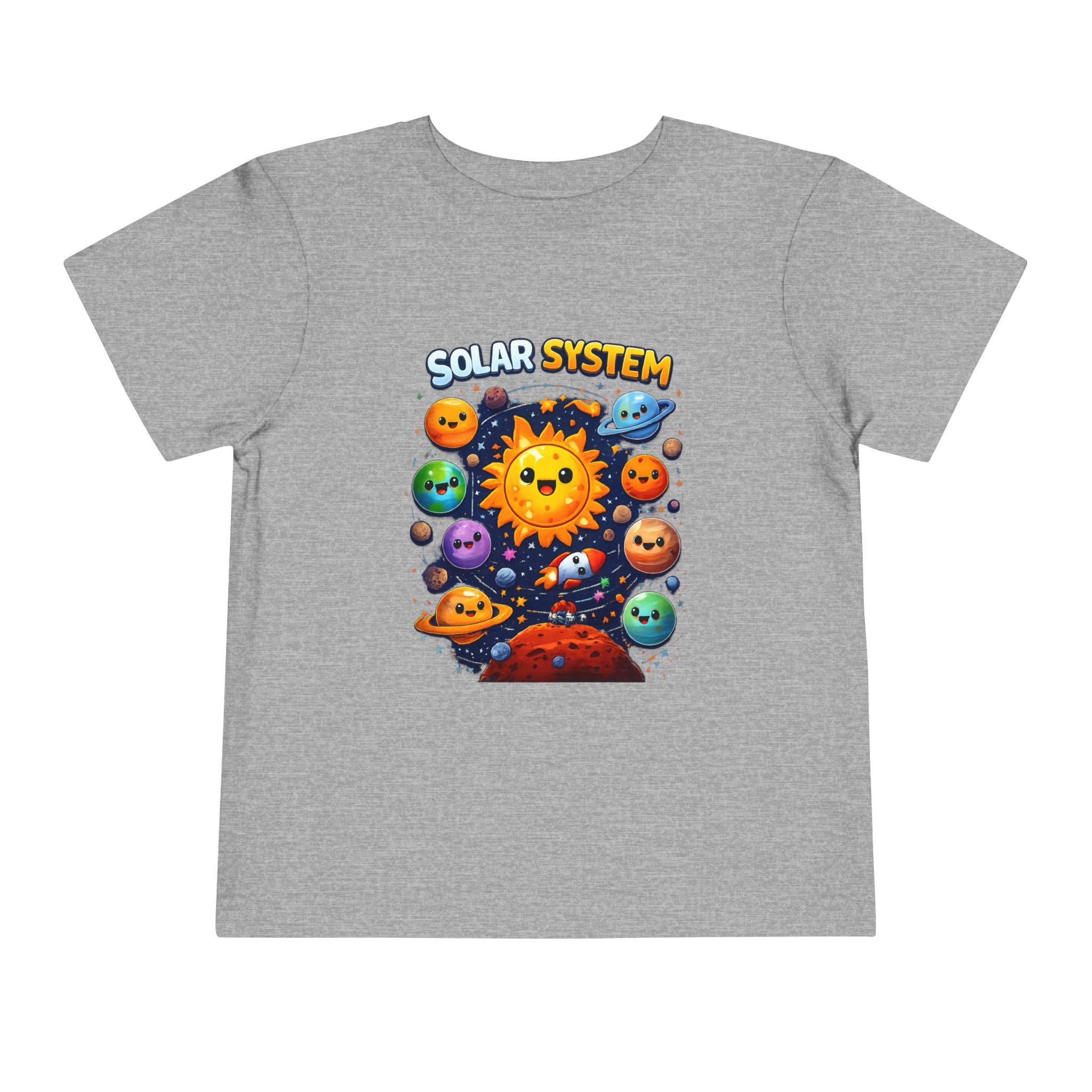 Toddler Tee - Cute Cartoon Solar System Shirt ("Solar System")