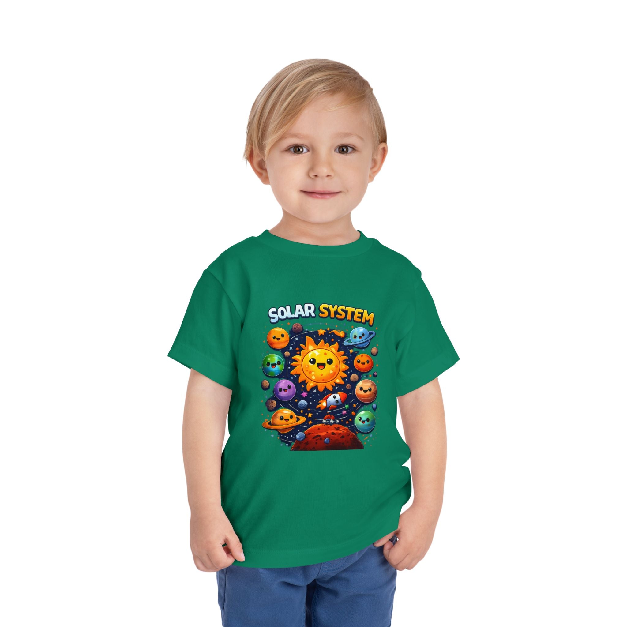 Toddler Tee - Cute Cartoon Solar System Shirt ("Solar System")