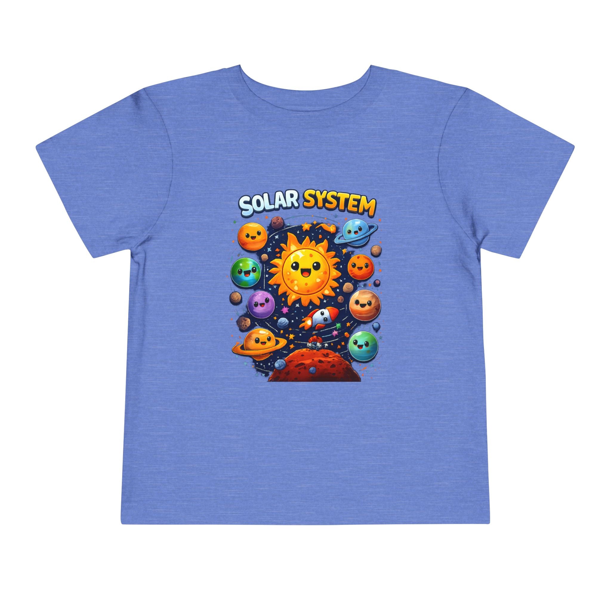 Toddler Tee - Cute Cartoon Solar System Shirt ("Solar System")